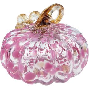 MAGICLULU 1Pcs Crystal Pumpkin Figurine Desktop Decoration Harvest Glass Pumpkin for Thanksgiving Halloween Decor