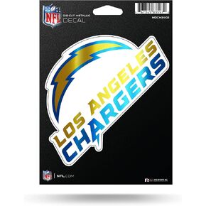 Rico Industries NFL Los Angeles Chargers Die Cut Metallic Sticker