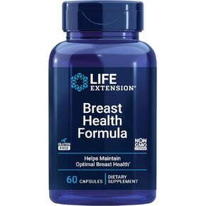 Life Extension Breast Health Formula – Supplement for Women for Healthy Estrogen Support with Vitamin D, Cruciferous Vegetable Extract, I3C & more – Gluten-Free, Non-GMO – 60 Capsules