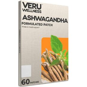 Ashwagandha Patch - Stress Relief, Natural Mood Support, Stress, Energy, and Focus Support Patch (60 Count)