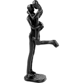 Wedding Gifts, Anniversary for Couple Her Him - Loving Couple Iron Sculpture, 12Inch Metal Couple Statues for Home Decor, Romantic Couple Figurines in Love, Couple Gifts