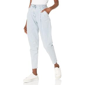 Armani Exchange Women's Jacquard Denim Effect Tapered Pants