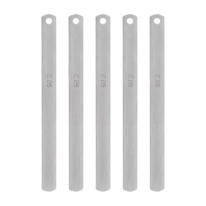 HARFINGTON 5pcs Mn Steel Feeler Gauge 0.05mm Thickness 150mm Length Metric Filler Thickness Gage Gap Measuring Tool Single Blade