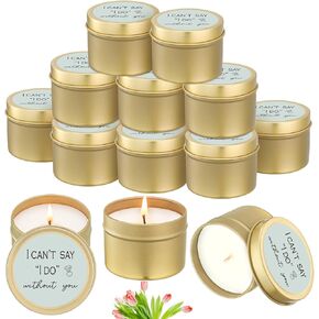 8 Pcs Bridesmaid Proposal Gifts I Can't Say I Do Without You Bridesmaid Candles Bridesmaid Gifts Natural Soy Wax Candles for Bridesmaid Wedding Gifts (Green,Stylish)