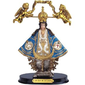 درع الجليد 12 بوصة ارتفاع أزرق سيدة سان خوان دي لوس لاغوس تمثال سيدة القديس يوحنا البحيرات تمثال مقدس للديكور الديني in Kuwait