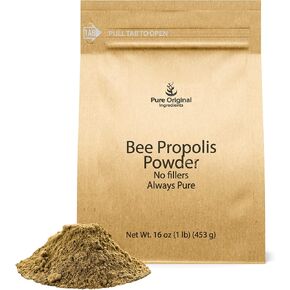 PURE ORIGINAL INGREDIENTS Bee Propolis Powder (1 lb) No Fillers, Lab Verified, Always Pure
