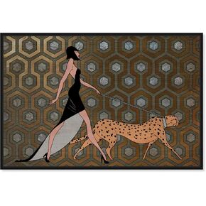 Oliver Gal Own the Street' Framed Classic Wall Decor, 60" x 40", Orange