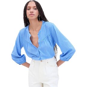 GAP Women's Long Sleeve Button Front Top Blouse Shirt