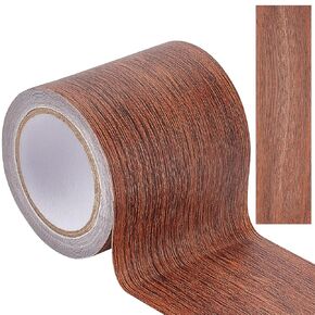 GORGECRAFT 2.2 Inch x 15Ft Imitation Woodgrain Duct Tape Wood Textured Adhesive Grain Repair Tape Patch Waterproof for Door Table Chair Furniture Floor Beautification Decoration, Oak Beige