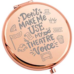 WSNANG Broadway Drama Gift Theater Actress Makeup Mirror Don't Make Me Use My Theatre Voice Compact Mirror for Drama Fandom (Voice Mirror)