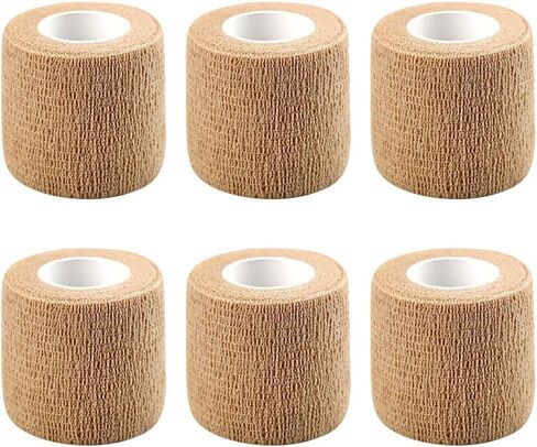 GSHLLO 6 Rolls 2 Inch x 5 Yards Self Adhesive Bandages Breathable Cohesive Bandage Wrap Elastic Athletic Tape Sports Wrist Ankle Bandage in Saudi Arabia