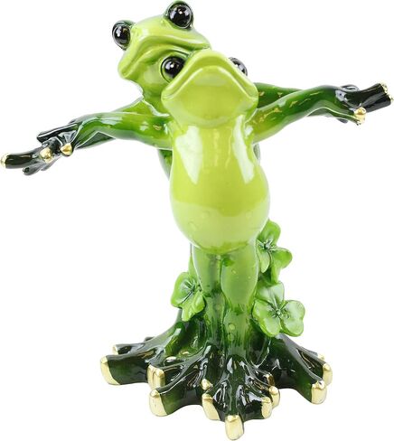Novelty Funny Frog Figurine Titanic Frog Jack and Rose Style Romantic Relaxing Statue Home Decor in Kuwait