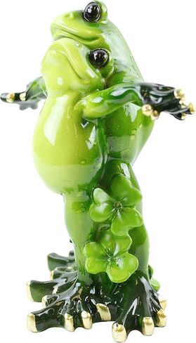Novelty Funny Frog Figurine Titanic Frog Jack and Rose Style Romantic Relaxing Statue Home Decor in Kuwait