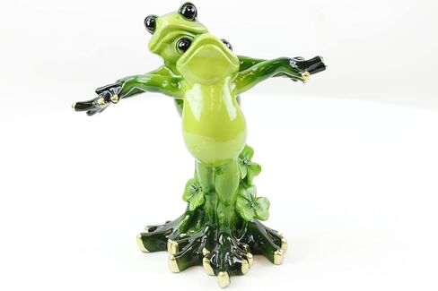 Novelty Funny Frog Figurine Titanic Frog Jack and Rose Style Romantic Relaxing Statue Home Decor in Kuwait