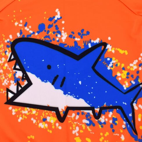 Boys Two Piece Rash Guard Swimsuits Kids Short Sleeve Sunsuit Swimwear Sets in Saudi Arabia