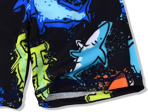 Boys Two Piece Rash Guard Swimsuits Kids Short Sleeve Sunsuit Swimwear Sets in Saudi Arabia