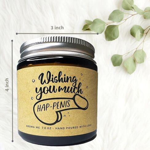 Funny Engagement Scented Candles Relaxing Lavender for Couples, New Weds (Wish You Much Happiness, 7 OZ / 200 Gram) in Saudi Arabia
