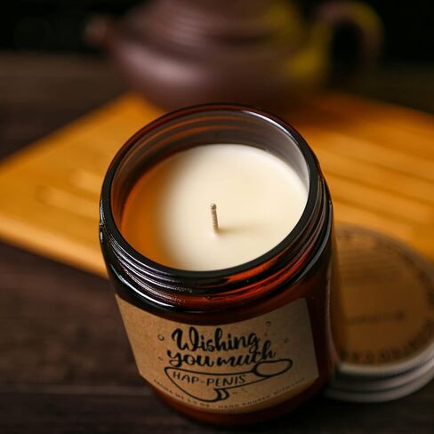 Funny Engagement Scented Candles Relaxing Lavender for Couples, New Weds (Wish You Much Happiness, 7 OZ / 200 Gram) in Saudi Arabia