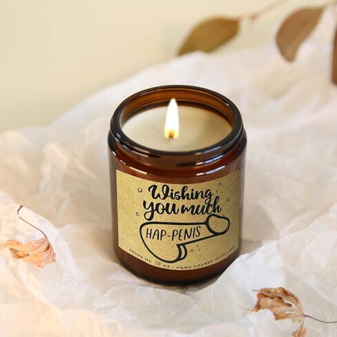 Funny Engagement Scented Candles Relaxing Lavender for Couples, New Weds (Wish You Much Happiness, 7 OZ / 200 Gram) in Saudi Arabia