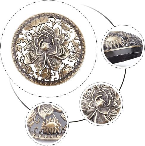 GORGECRAFT 2PCS Candle Cover Topper Lotus Scented Candles Cover Flowers lid Jar Candles Gold Red Alloy Candle Toppers Jar Shade Sleeves Accessories to Burn Evenly for Jar Candles Melt Space in Saudi Arabia