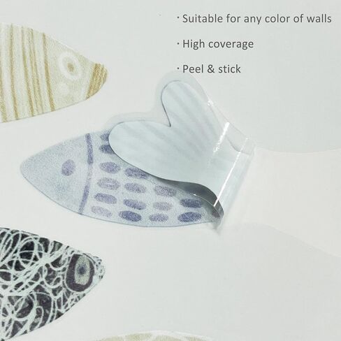 QUCHENG Boho Watercolor Nursery Wall Stickers Kid Room Wall Decals Removable DIY Decor PVC 4 Sheets in Kuwait