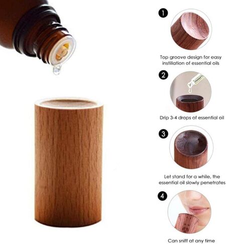 Black Walnut Wood Essential Oil Diffuser,Wooden Aromatherapy Round Office Home Car Diffuser,Small Wooden Diffuser for Essential Oils Aromatherapy Diffusers in Saudi Arabia