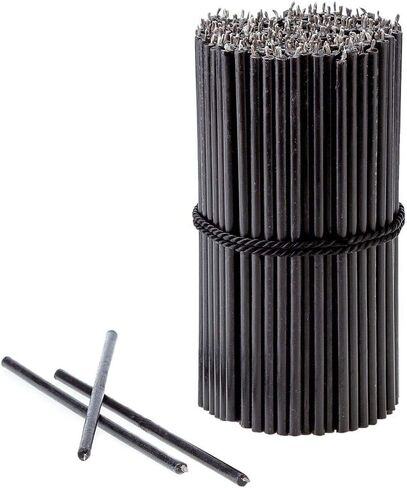Danilovo Pure Beeswax Candles - No-Drip, Smoke-Less, Tall, Thin Taper Candles – Decorative Candles for Church Prayer, Decor or Birthday Candles – Honey Scented Candles – 6.3"x0.2" (Black,50pcs) in Saudi Arabia