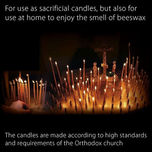 Danilovo Pure Beeswax Candles - No-Drip, Smoke-Less, Tall, Thin Taper Candles – Decorative Candles for Church Prayer, Decor or Birthday Candles – Honey Scented Candles – 6.3"x0.2" (Black,50pcs) in Saudi Arabia