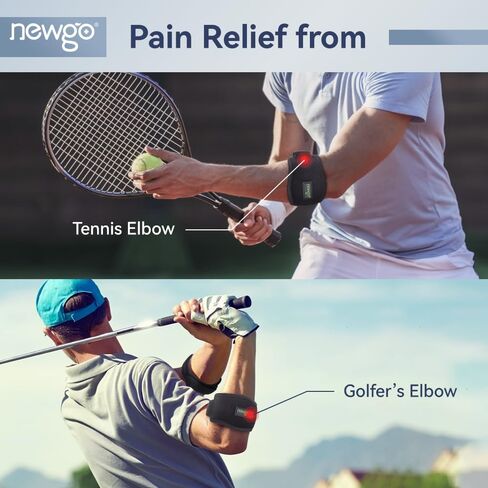 NEWGO دعامة الكوع لالتهاب الأوتار، 2 حزمة من أشرطة الكوع لمرفق التنس للرجال والنساء، كم الكوع قابل للتعديل مع وسادة ضغط in Kuwait
