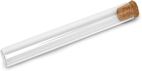 (100 Pack) King Size Glass Pre-roll Tubes w/Cork Cap | 115mm | For pre rolled cones, Clear, 45785233945 in Saudi Arabia
