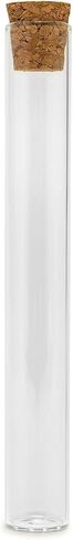 (100 Pack) King Size Glass Pre-roll Tubes w/Cork Cap | 115mm | For pre rolled cones, Clear, 45785233945 in Saudi Arabia