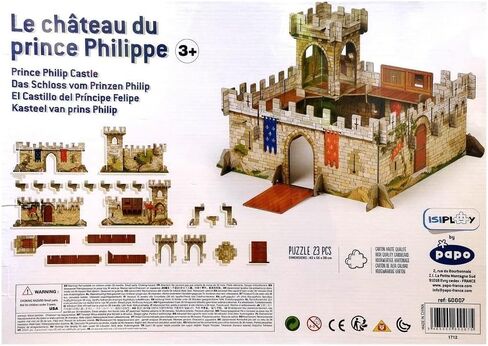 Papo -Hand-Painted - Figurine -Medieval-Fantasy -Castle of Prince Philip -60007 - Collectible - for Children - Suitable for Boys and Girls - from 3 years old in Saudi Arabia