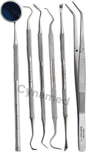 Premium Dental Tools, Plaque Remover for Teeth, Professional Hygiene Cleaning Kit,Stainless Tooth Scraper Plaque Tartar Remover Cleaner,Dental Pick Scaler Oral Care Tools Set (SET of 9 with CASE) in Saudi Arabia