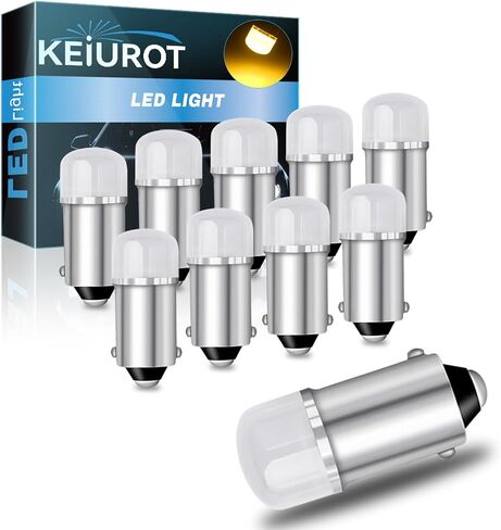Keiurot GE 44 47 755 756 1893 1895 1847 لمبة BA9S DC/AC 6.3V 6V لمبة LED حربة لمبات Pinball Led لمبات Pinball Machine Light Bulb، حزمة من 10 (أبيض دافئ) in Saudi Arabia