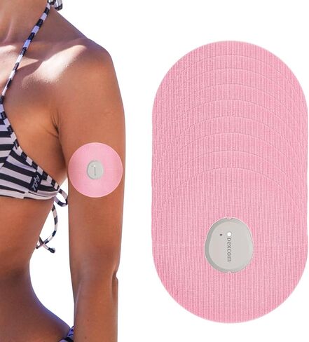 YOUSHARES 40Pcs Dexcom G7 Over Patches Waterproof - Adhesive Patches for Dexcom G7 with Pre-Cut Back Paper, Strong Stick for 10-14 Day Long Stay (Pink) in Saudi Arabia