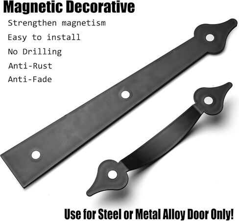 Garage Door Magnetic Decorative Hardware Carriage Accents Faux Hinges Handle Kit Pack of 1 in Saudi Arabia