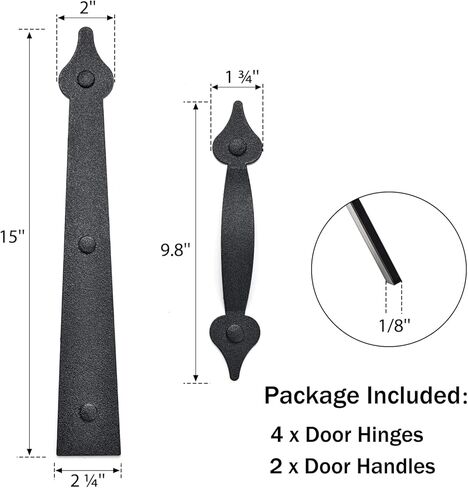 Garage Door Magnetic Decorative Hardware Carriage Accents Faux Hinges Handle Kit Pack of 1 in Saudi Arabia