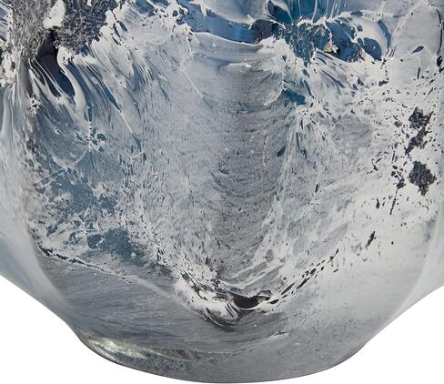 The Novogratz Glass Handmade Decorative Vase Blown Centerpiece Vases, Set of 2 Flower Vases for Home Decoration 12", 11"H, Blue in Saudi Arabia