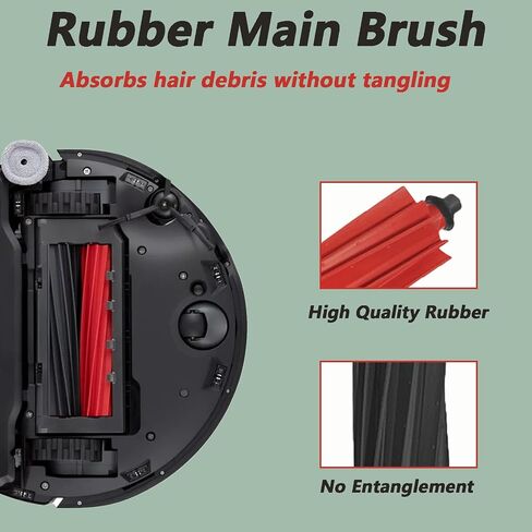 20PCS Replacement Parts for Roborock Qrevo Master/ P10s Pro V20 Vacuum Cleaner, 2 Main Brush, 4 HEPA Filters, 4 Side Brushes, 4 Mop Cloth Pads, 4 Dust Bags, 1 Cleaning Tool, 1 Screwdrivers in Saudi Arabia