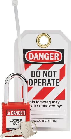 BRADY Personal Lockout Tagout Safety Lock with Loto Tag - 1 Key - 153673 in Saudi Arabia