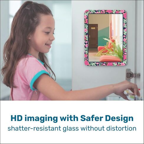 مرآة خزانة مغناطيسية للمدرسة والمكتب، مع مرآة مغناطيسية قوية للخزانة، ملحقات خزانة فعالة وعملية، مرآة خزانة مغناطيسية بتصميم ملون، عبوة واحدة in Kuwait