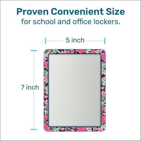 مرآة خزانة مغناطيسية للمدرسة والمكتب، مع مرآة مغناطيسية قوية للخزانة، ملحقات خزانة فعالة وعملية، مرآة خزانة مغناطيسية بتصميم ملون، عبوة واحدة in Kuwait