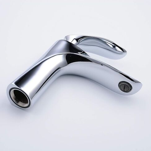 Leekayer Chrome Finish Bathroom Faucet with Pop Up Drain(with Overflow) Single Handle Bathroom Sink Faucet One Hole Deck Mount Vanity Mixer Tap Lavatory in Saudi Arabia