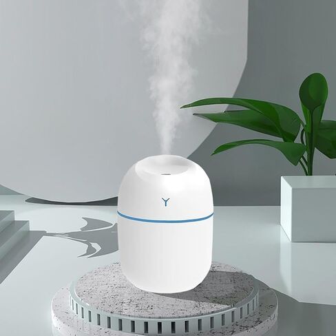 USB desktop cold fog humidifier, mini portable aromatherapy humidifier, 2 humidification modes, 7 color light change, suitable for a variety of scenes, to solve the air dry and other problems in Saudi Arabia