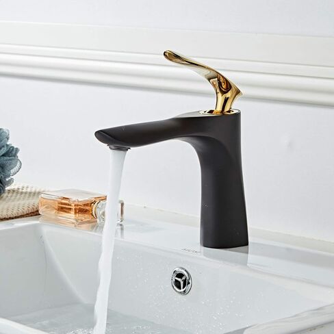 Leekayer Chrome Finish Bathroom Faucet with Pop Up Drain(with Overflow) Single Handle Bathroom Sink Faucet One Hole Deck Mount Vanity Mixer Tap Lavatory in Saudi Arabia