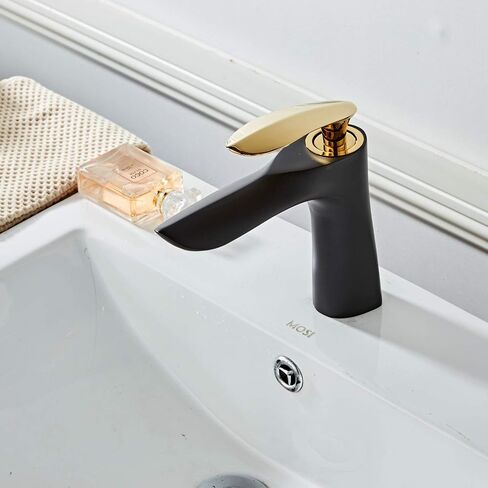 Leekayer Chrome Finish Bathroom Faucet with Pop Up Drain(with Overflow) Single Handle Bathroom Sink Faucet One Hole Deck Mount Vanity Mixer Tap Lavatory in Saudi Arabia