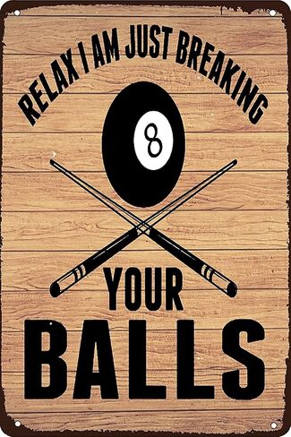 Billiards Fans Metal Signs Home Decor Billiards Side Pocket Tin Poster Plaque For Club Garage Office Wall Decoration 8x12 Inches in Saudi Arabia