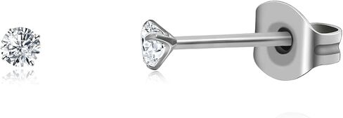 TGNEL Pure Titanium Earrings | Cubic Zirconia Hypoallergenic Earrings | Unique CZ Irregular Earrings for Women Sensitive Ears in Kuwait