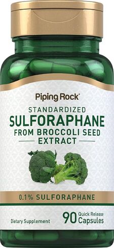 Piping Rock Sulforaphane Supplement | 90 Capsules | from Broccoli Seed Extract | Non-GMO, Gluten Free in Saudi Arabia