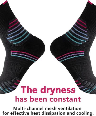 Men Compression Socks Athletic Cushioned Crew Sock Running 3 PC with Arch Support Sports Ankle Socks 9-13 in Saudi Arabia